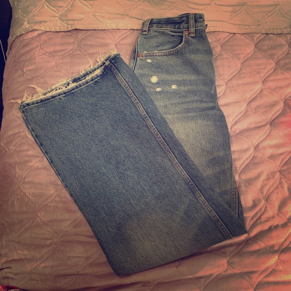 High Waisted Wide Legged Jeans